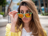 Paradise Appletini by TINTS Eyewear. Green Frames with Polarized Orange/Gold Lens