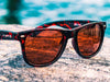 Laguna Amber by TINTS Eyewear. Tortoise Brown Frame and Polarized Brown Lens