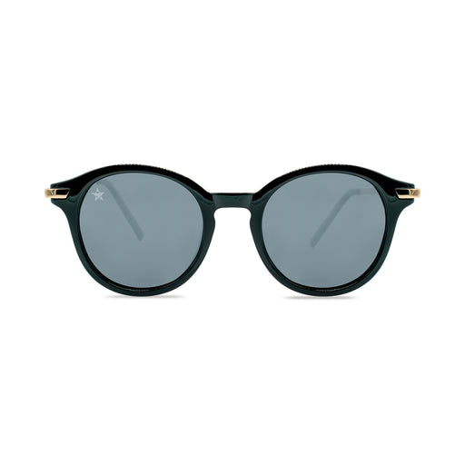 LuGu Classic by TINTS Eyewear. Black and Gold Frame with Polarized Black Lens