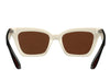 Luci Capri by TINTS Eyewear. Cream Front Frame, Tortoise Brown Arms 