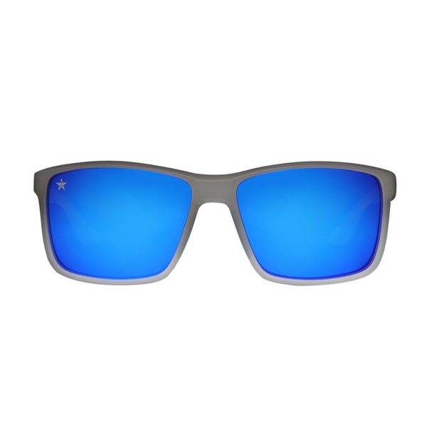 Charleston Men's Polarized Black Sport Mirrored Sunglasses (Blue Lens or Green) Green Lens