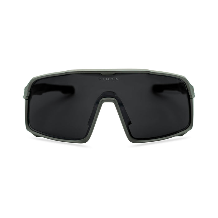 Baller Midnight by TINTS Eyewear. Grey frame with black polarized lenses
