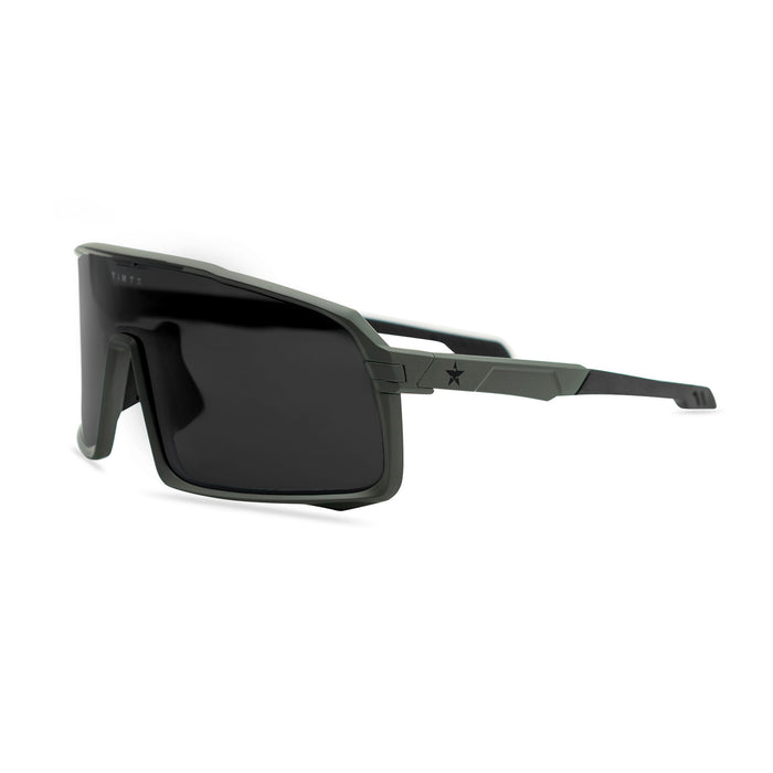 Baller Midnight by TINTS Eyewear. Grey frame with black polarized lenses