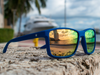 Majestic Royale - Matte Royal Blue Frame Sunglasses with Mirrored Polarized Lenses