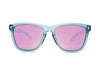 Paradise Azure by TINTS Eyewear. Light Blue Frame with Polarized Pink Mirrored lens