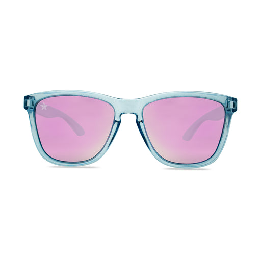 Light Blue Frame with Polarized Pink Mirrored lens