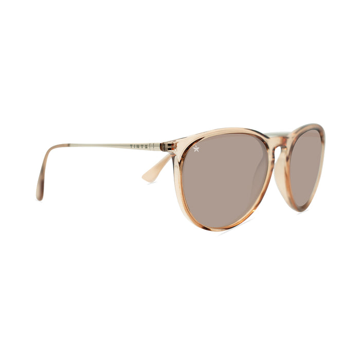 Desire Honey by TINTS Eyewear. Crystal Brown Frame with Polarized Brown lens