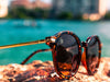 LuGu Tortoise by TINTS Eyewear. Tortoise Brown and Gold Frame with Polarized Brown Lens