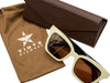 Luci Capri by TINTS Eyewear. Cream Front Frame, Tortoise Brown Arms 