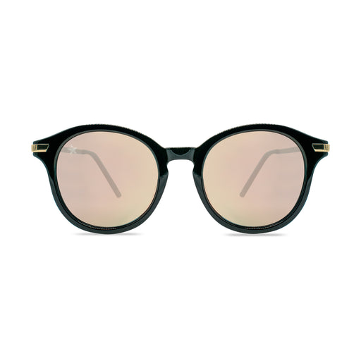 LuGu by TINTS Eyewear. Black Frame and Polarized  Rose Gold Lens