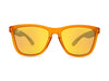 Paradise Sunset by TINTS Eyewear . Orange Frame and Polarized Gold/Yellow Lens 
