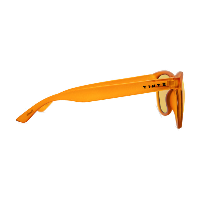 Paradise Sunset by TINTS Eyewear . Orange Frame and Polarized Gold/Yellow Lens